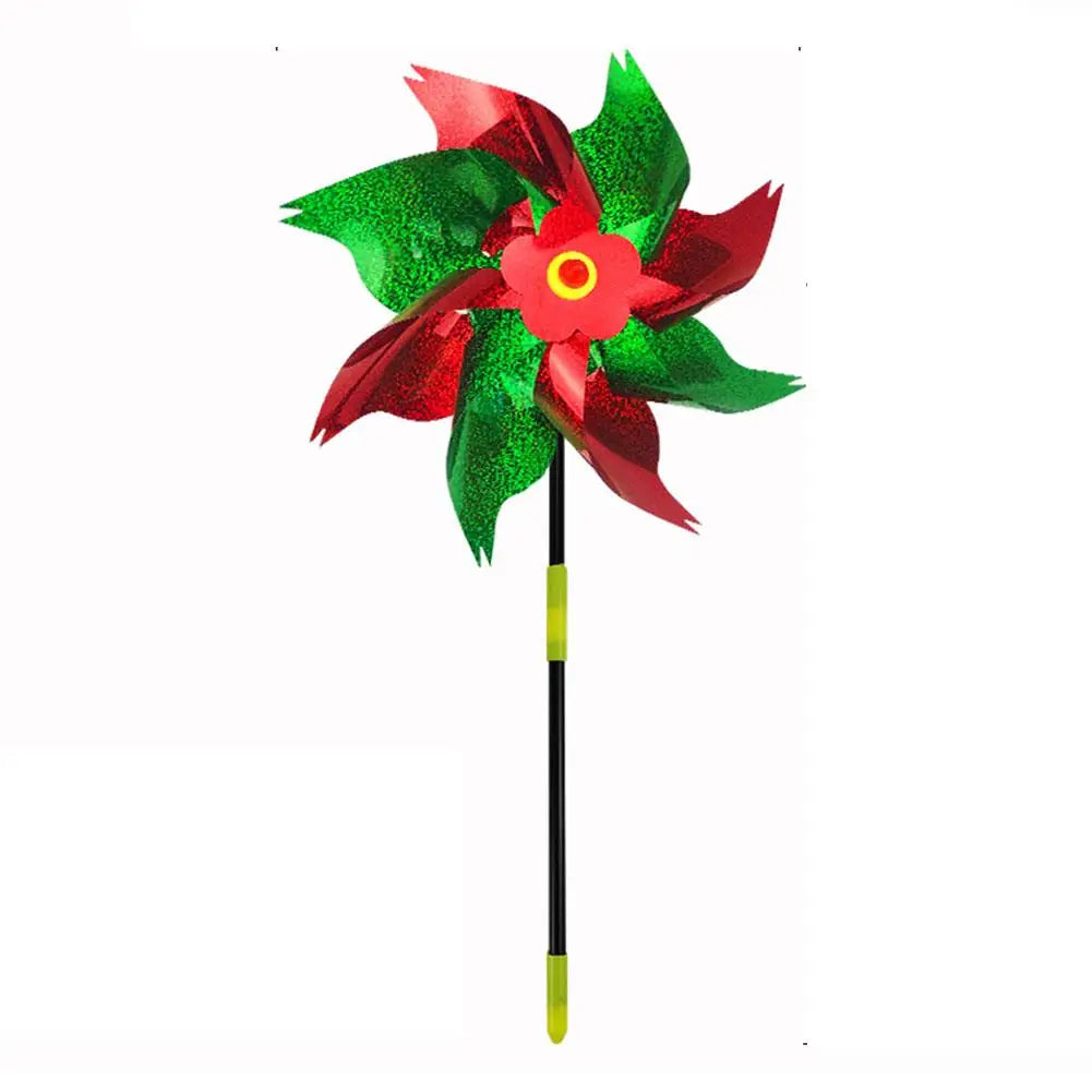 1pc Reflective Birds Repellent Windmills Sparkly Pinwheel With Stake Bird Scare Devices For Spring Garden Decor Supplies