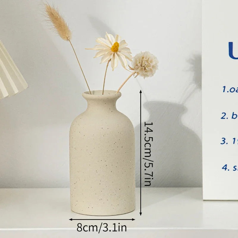 Ceramic Vase White Flower Pot Nordic Decorative Vase Dry Flower Vases for Home Living Room Desktop Decor ваза для цве