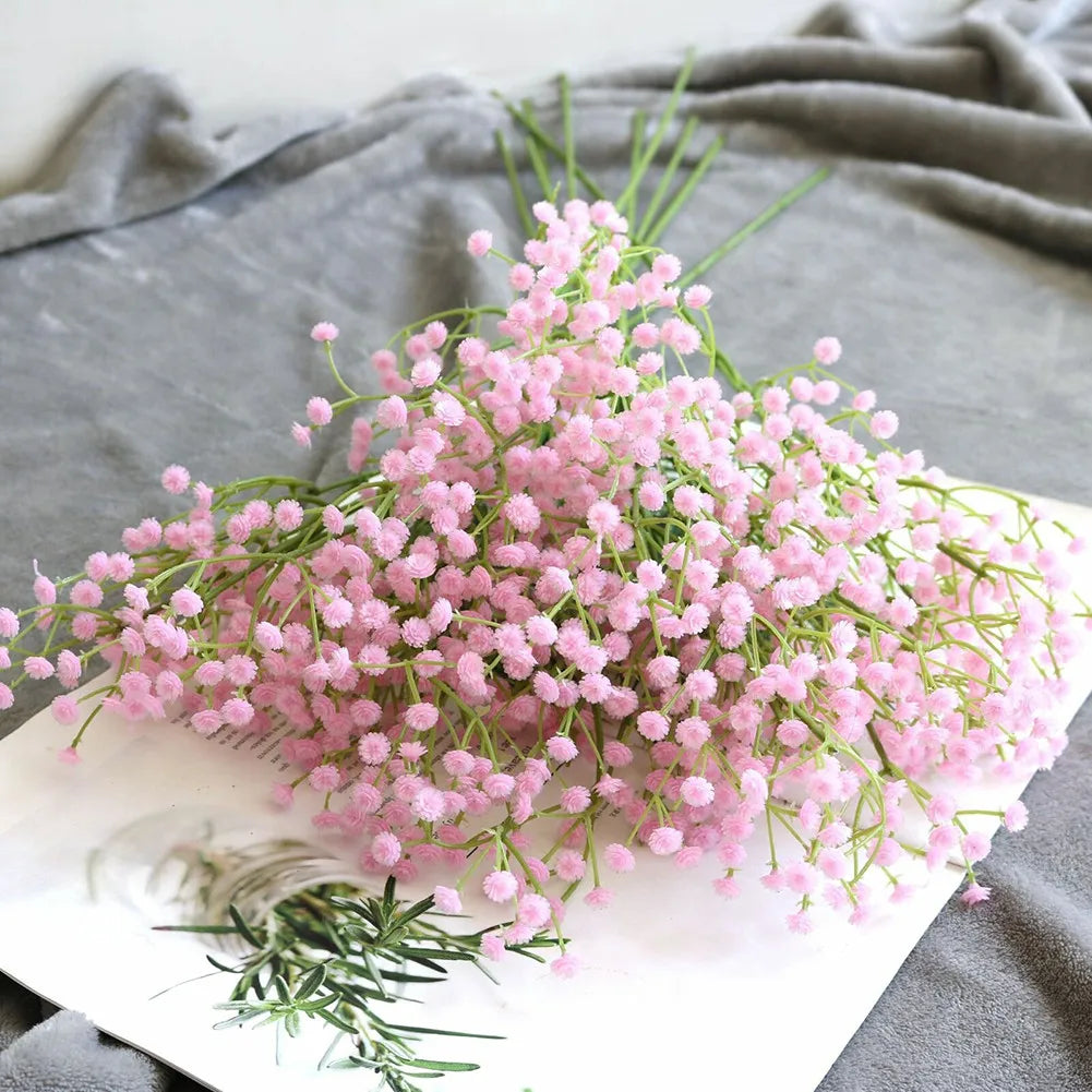 1 Bunch Artificial Flowers Fake Silk Gypsophila DIY Floral Bouquets Flower For Handmade Wedding Party Home Decor