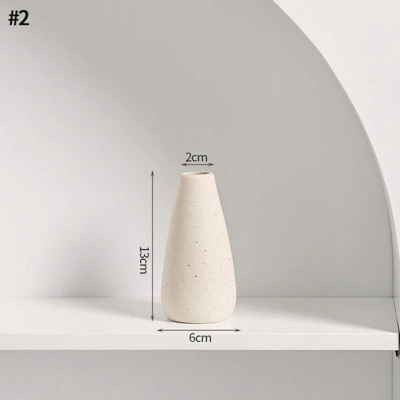 Ceramic Vase White Flower Pot Nordic Decorative Vase Dry Flower Vases for Home Living Room Desktop Decor ваза для цве