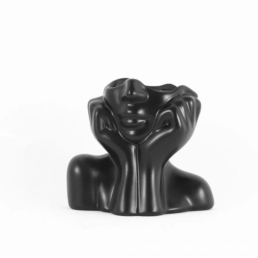 Home Resin Vase Gold White Black Human Body Shaping Art Flower Planter Personalized And Creative Decoration Handicrafts Ornament