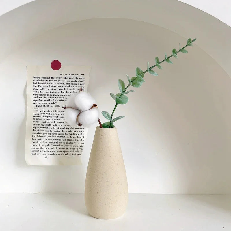 Ceramic Vase White Flower Pot Nordic Decorative Vase Dry Flower Vases for Home Living Room Desktop Decor ваза для цве