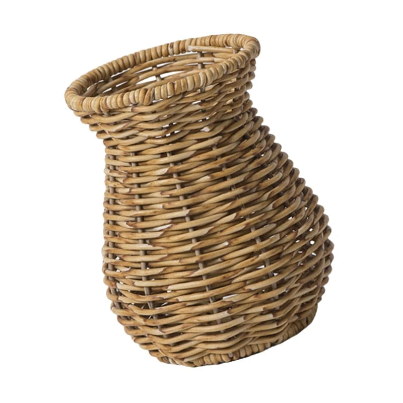 Decorative Rattan Vase Woven Decorative Table Vase for Dried Flower,Home and Office Durability and Waterproof Decors