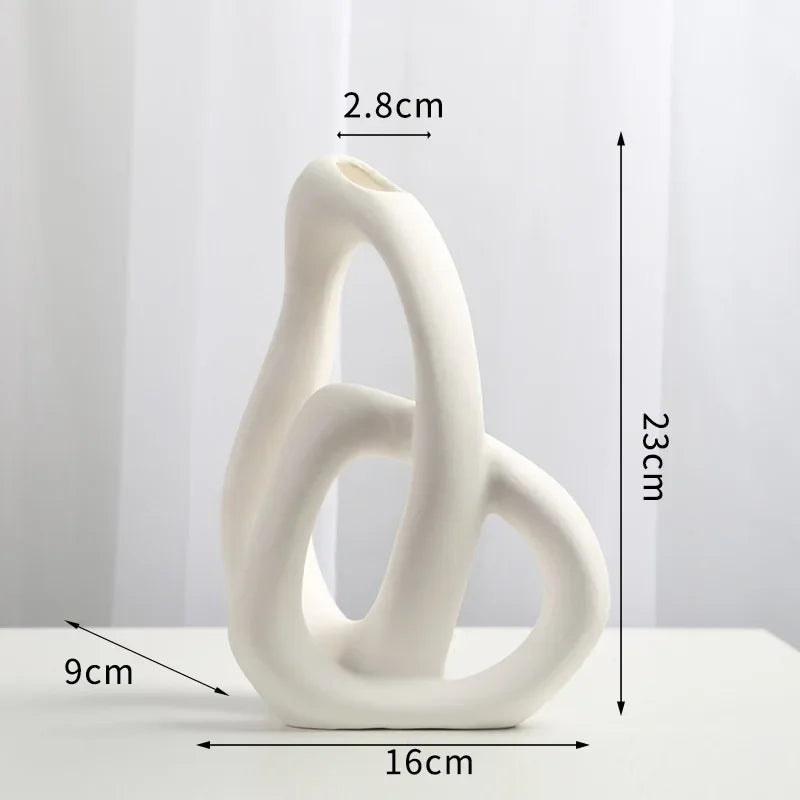 Heart-shaped ceramic vase Living Room Bedroom Dining Room Office Hotel Decoration Home decoration Flower arrangement
