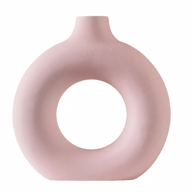 1 piece round vase decoration, imitation ceramic vase, suitable for wedding vase decoration, home living room flower arrangement