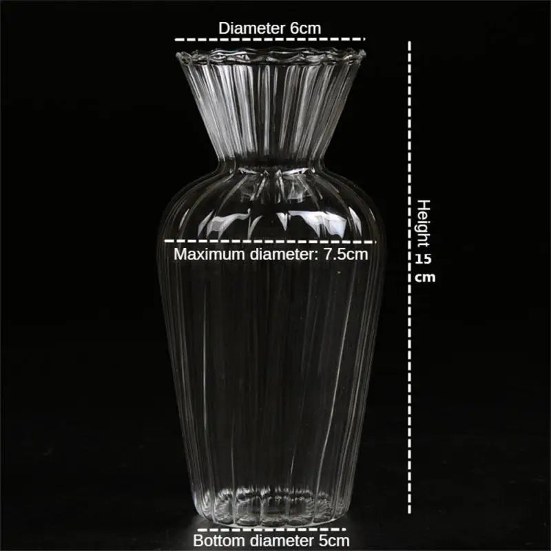 Nordic Glass Vase Home Decoration Accessories Ins Transparent Plant Hydroponic Bottle Living Room Wedding Table Decor Vases