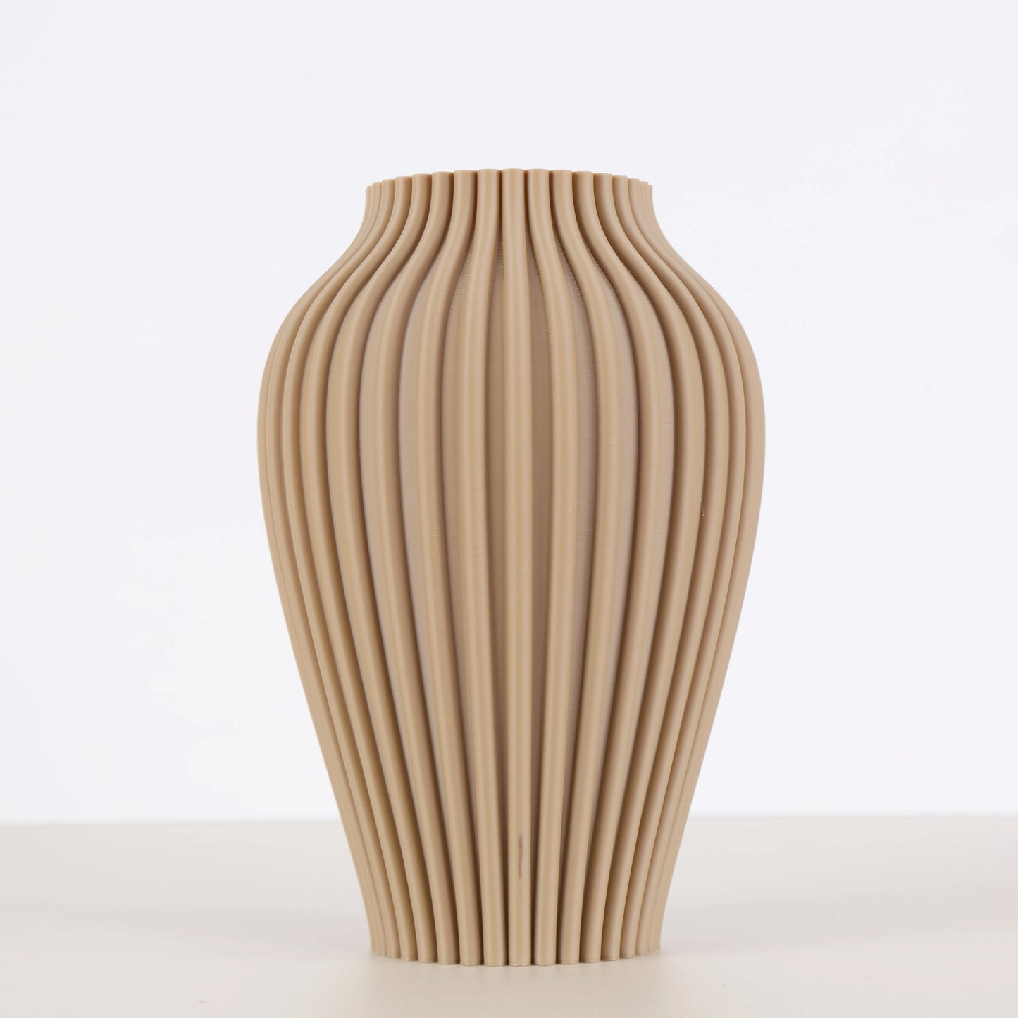 1 Piece of Vertical - striped Art Vase, Multi - color (Black/Green/White/Gray, etc.) Options, Fits Dried/Faux Flowers, Smooth Li