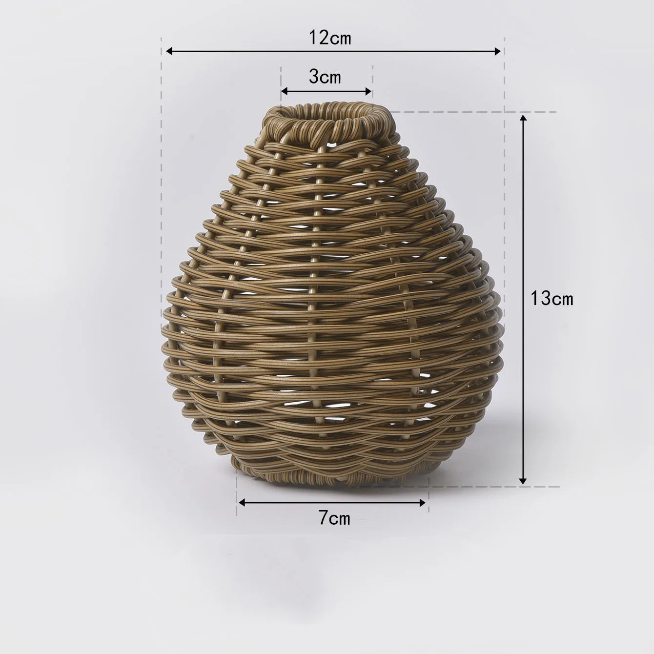 Decorative Imitation Rattan Vase Woven Decorative Table Vase for Dried Flower Home and Office Durability and Waterproof Decors