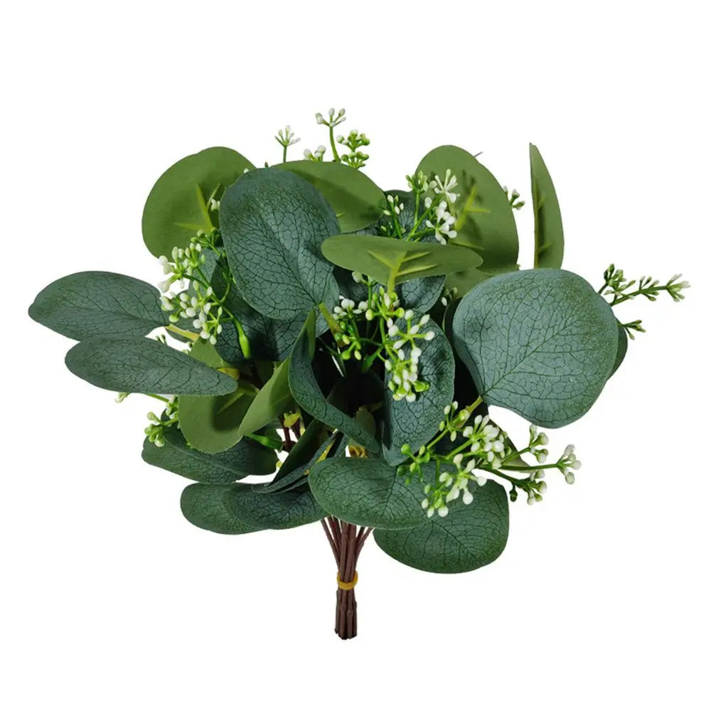 1/10PCS Artificial Plant Eucalyptus Leaves Greenery Stems With Flower Fake Plants Gift Home Decor Wedding Party Wedding Ornament