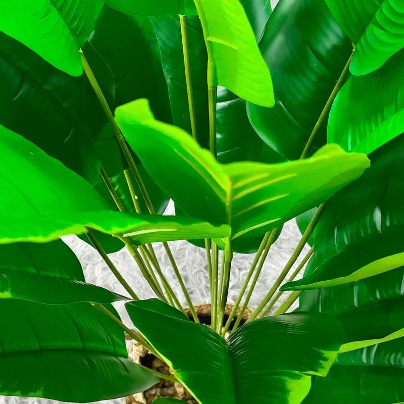 1 pcs Artificial Banana Tree Fake Palm Leaf Monstera Leaf Large Tropical Palm Tree Realistic Green Plant for Home Decoration