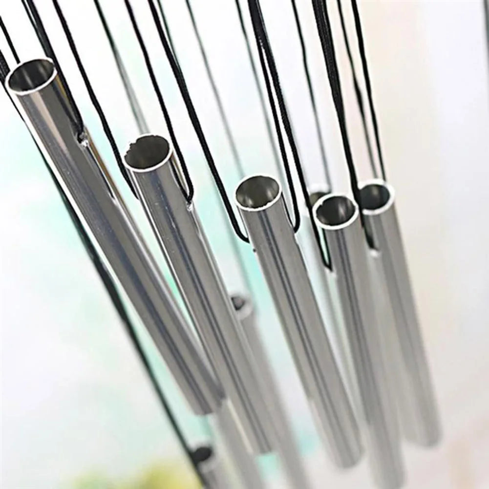 Handcrafted Aluminum Wind Chimes Beautiful For Outside Gold/silver Bells Home Patio Garden Wedding Party Memorial Decor Gifts