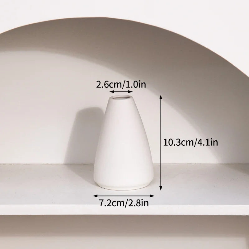 Ceramic Vase White Flower Pot Nordic Decorative Vase Dry Flower Vases for Home Living Room Desktop Decor ваза для цве