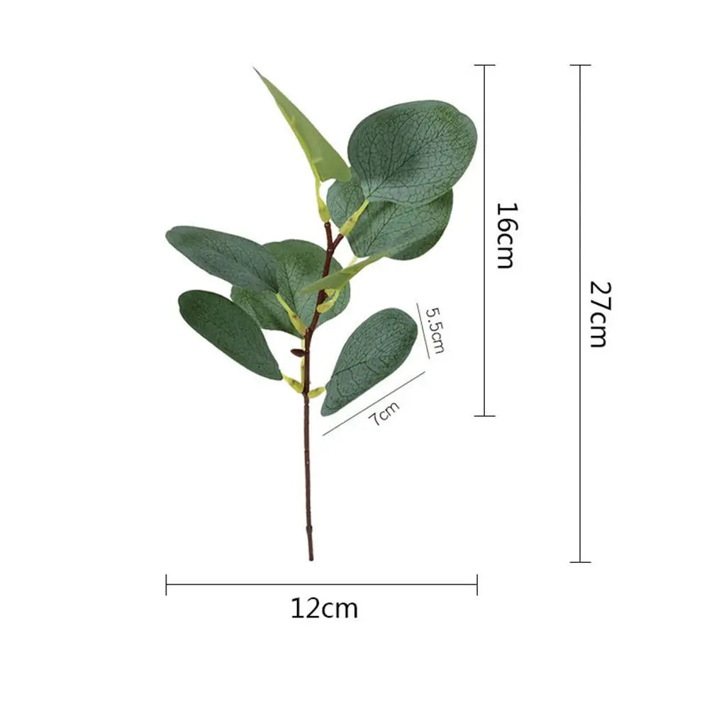 1/10PCS Artificial Plant Eucalyptus Leaves Greenery Stems With Flower Fake Plants Gift Home Decor Wedding Party Wedding Ornament