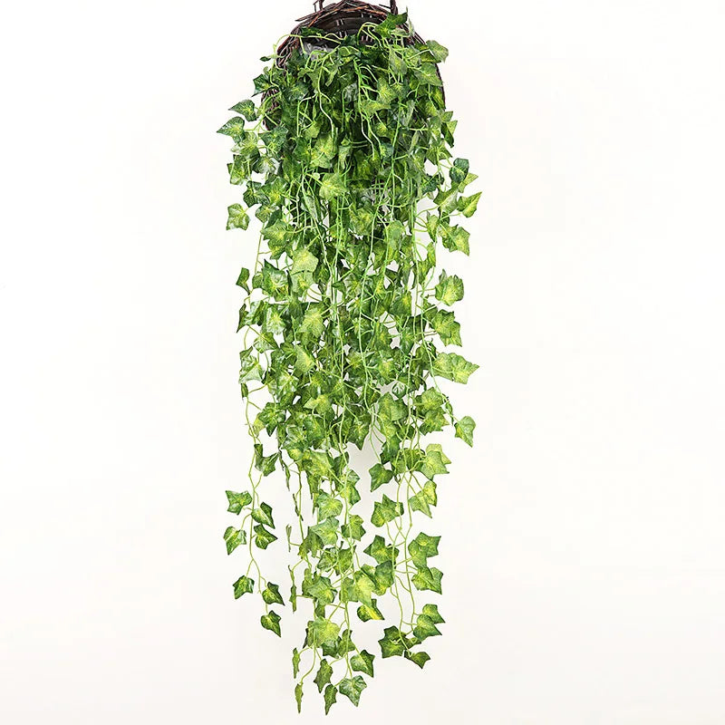 1/2/6Piece Artificial Vine Home Decor Artificial Ivy Leaf Garland Plants Vine Fake Foliage Flowers Creeper Green Ivy Wreath
