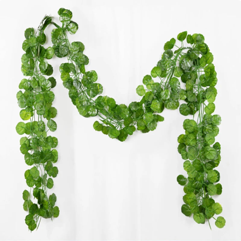 1/2/6Piece Artificial Vine Home Decor Artificial Ivy Leaf Garland Plants Vine Fake Foliage Flowers Creeper Green Ivy Wreath
