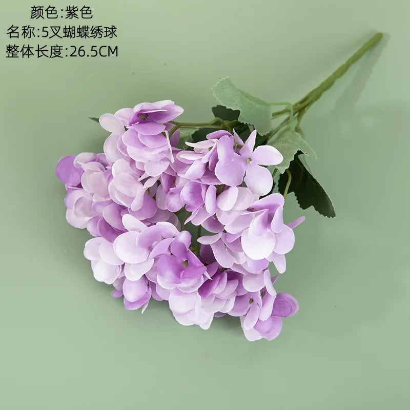 1 Bouquet purple Artificial Flowers Peony Tea Rose Autumn Silk Fake Flowers for DIY Living Room Home Garden Wedding Decoration