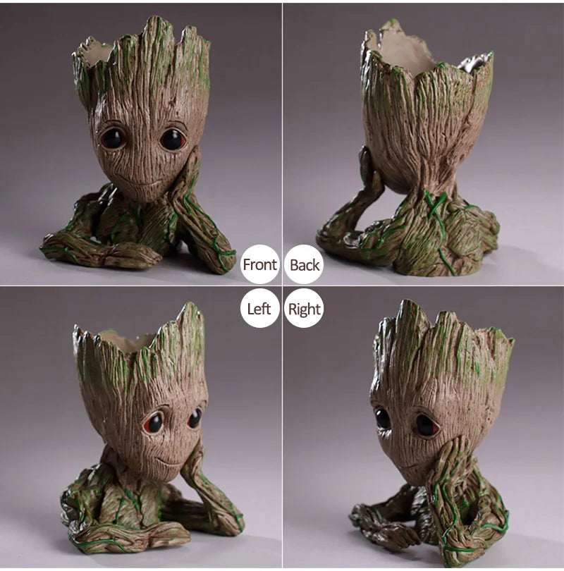 Groot Vases For Flowers Home Decoration Pots Planters Anime Figurines Home Decoration Accessories Office Storage Pen Case
