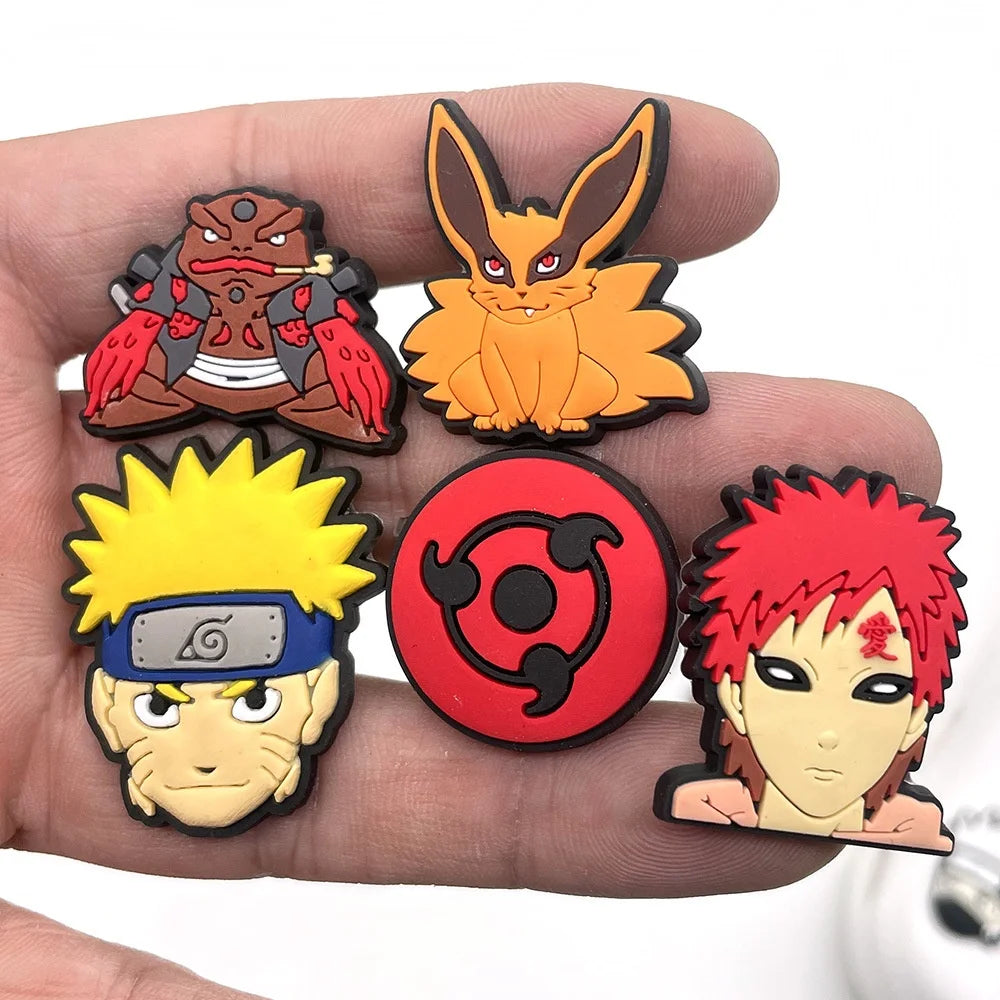 Naruto series PVC charming shoes accessories garden shoes clogs sandals DIY decoration birthday party gifts