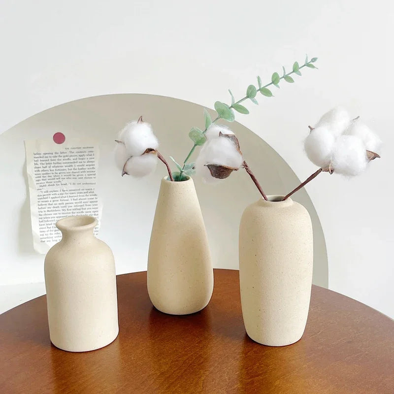 Ceramic Vase White Flower Pot Nordic Decorative Vase Dry Flower Vases for Home Living Room Desktop Decor ваза для цве