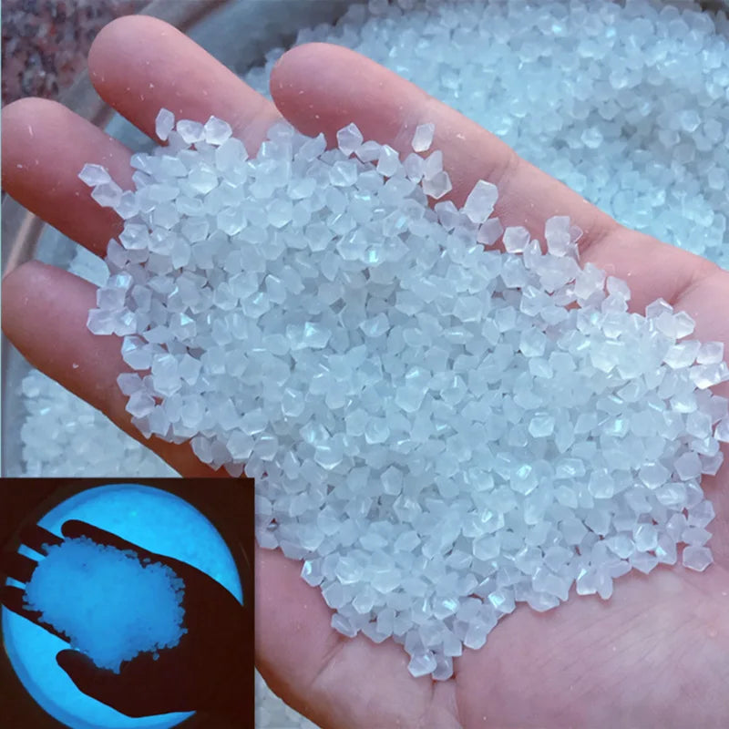 1000pcs Luminous Sand Glow In Dark Pebbles Stone Home Garden Outdoor Path Lawn Decoration Fish Tank Aquarium Decor 3-5mm