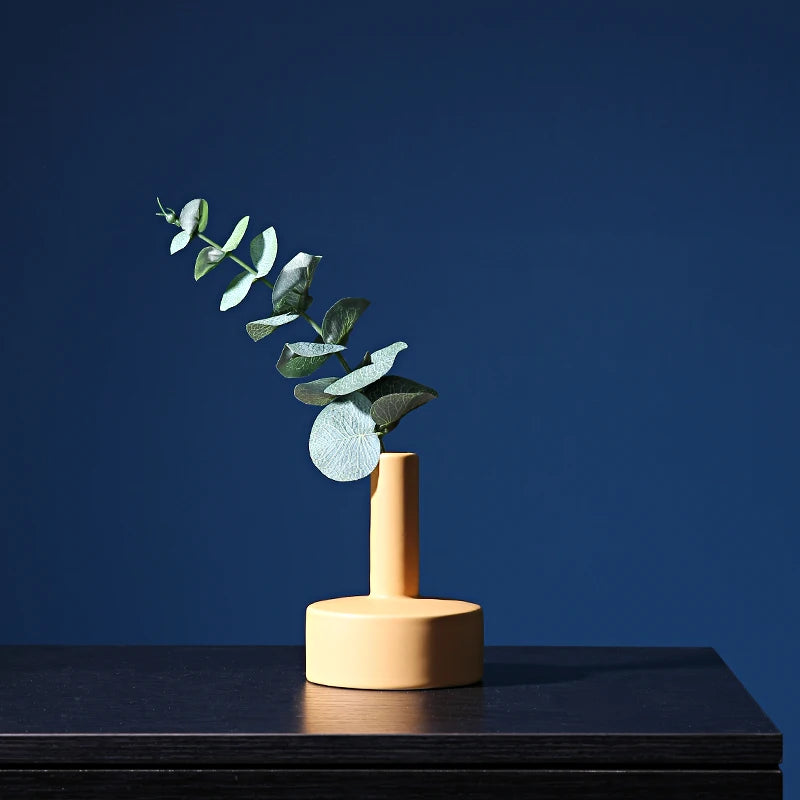 Nordic Morandi ceramic Vase geometric Ornaments Room Decor modern decorative dried flower Vase home decoration Wedding Gifts