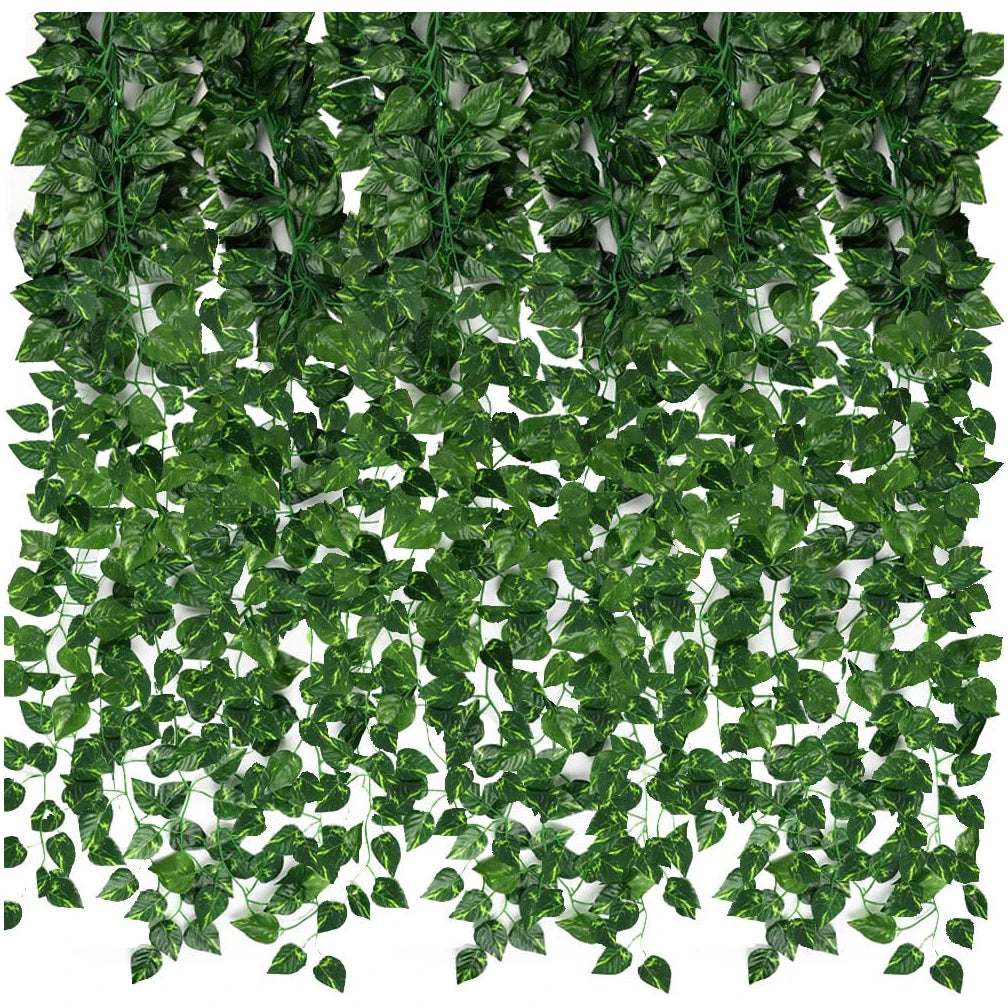 1/3/6/12pcs,Realistic Artificial Ivy Leaves Garland - Artificial Plants & Greenery for Weddings, Parties, Home Decor