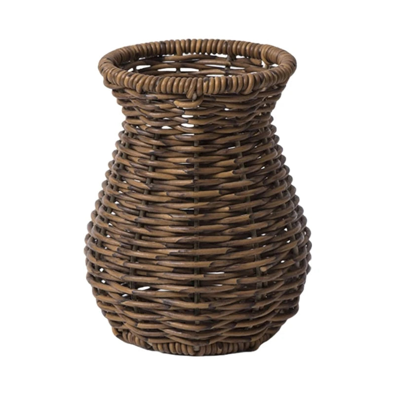 Decorative Rattan Vase Woven Decorative Table Vase for Dried Flower,Home and Office Durability and Waterproof Decors