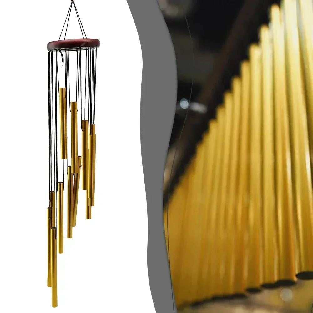Handcrafted Aluminum Wind Chimes Beautiful For Outside Gold/silver Bells Home Patio Garden Wedding Party Memorial Decor Gifts