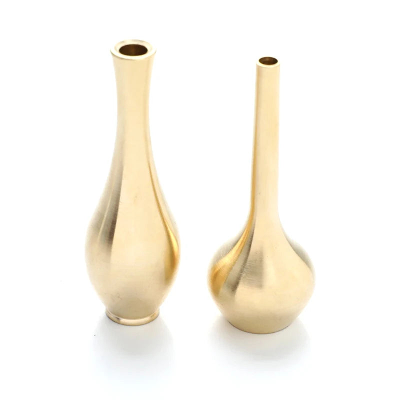 Mini Pure copper vase gold decor living room Antique vase unique flower vase