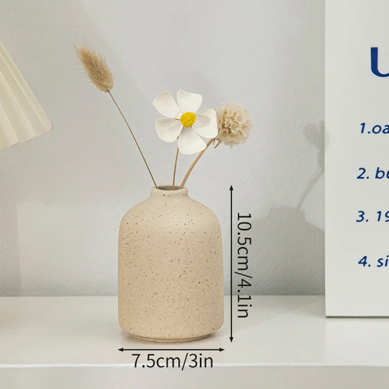 Ceramic Vase White Flower Pot Nordic Decorative Vase Dry Flower Vases for Home Living Room Desktop Decor ваза для цве