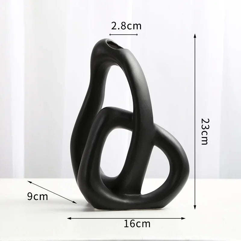Heart-shaped ceramic vase Living Room Bedroom Dining Room Office Hotel Decoration Home decoration Flower arrangement
