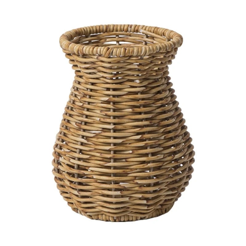 Decorative Rattan Vase Woven Decorative Table Vase for Dried Flower,Home and Office Durability and Waterproof Decors