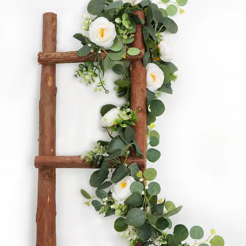 1.8m Artificial Flowers Eucalyptus Garland Greenery Fake Hanging Vines for Weddings Home Garden Outdoor Garden Arch Wall Decor