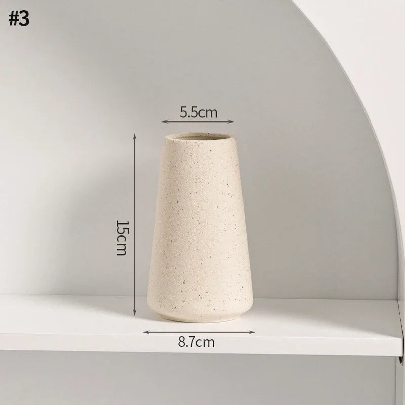 Ceramic Vase White Flower Pot Nordic Decorative Vase Dry Flower Vases for Home Living Room Desktop Decor ваза для цве