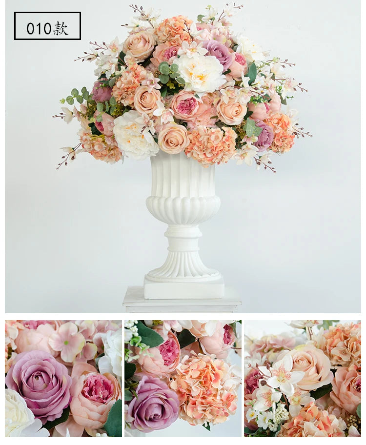 30/40/55cm artificial table decoration flower ball silk Roman flower pot wedding decoration guide road photography flower row
