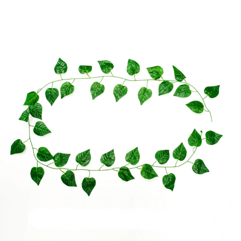 1/2/6Piece Artificial Vine Home Decor Artificial Ivy Leaf Garland Plants Vine Fake Foliage Flowers Creeper Green Ivy Wreath