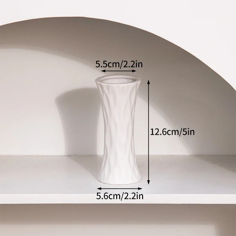 Ceramic Vase White Flower Pot Nordic Decorative Vase Dry Flower Vases for Home Living Room Desktop Decor ваза для цве
