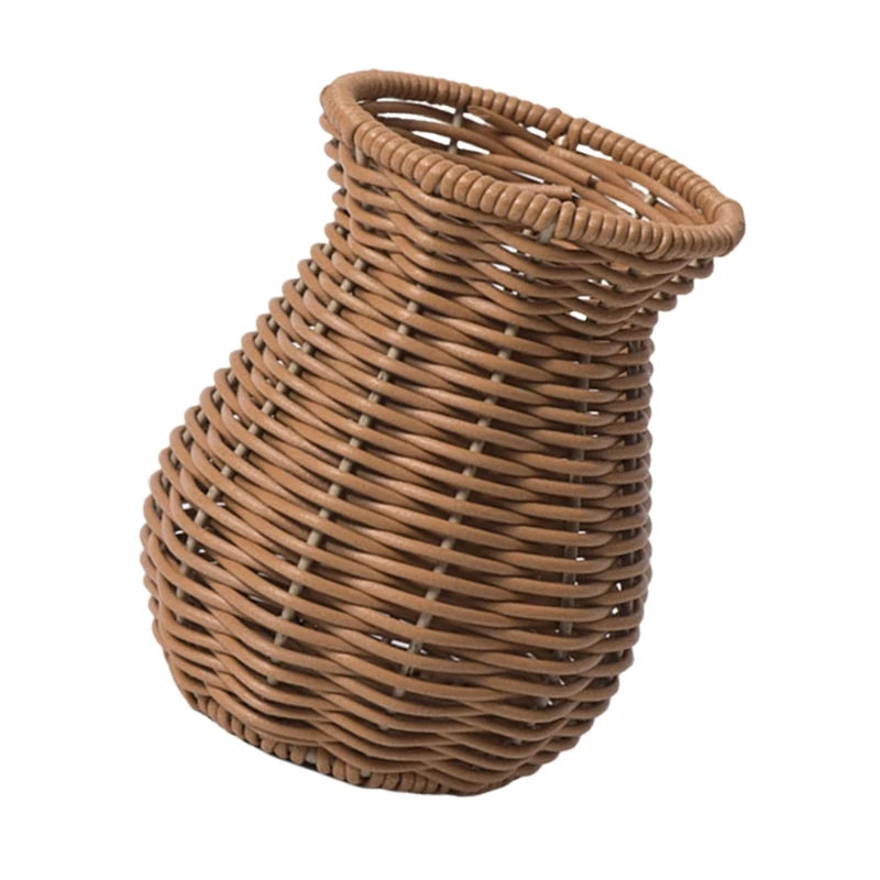 Decorative Rattan Vase Woven Decorative Table Vase for Dried Flower,Home and Office Durability and Waterproof Decors