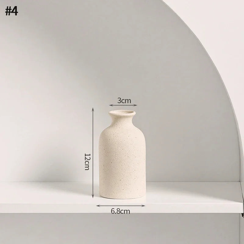 Ceramic Vase White Flower Pot Nordic Decorative Vase Dry Flower Vases for Home Living Room Desktop Decor ваза для цве