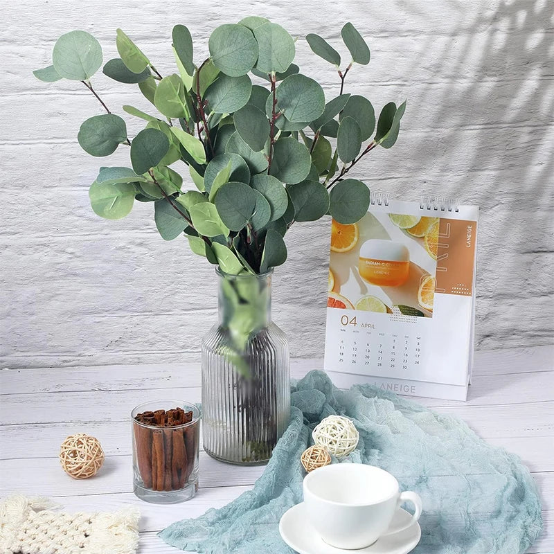 1/3Pcs Eucalyptus Artificial Plant Bouquet Green 78cm Fake Plant Stem for Home Garden Wedding Table Party Decoration Fake Plant