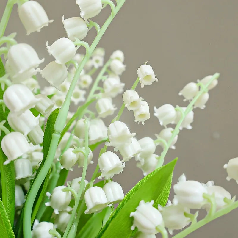 1/20pcs Artificial Flower Bellflower Simulated Lily Of The Valley Home Soft Decoration Wedding Valentine's Bouquet Green Plants