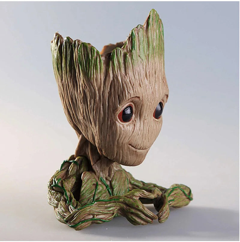 Groot Vases For Flowers Home Decoration Pots Planters Anime Figurines Home Decoration Accessories Office Storage Pen Case