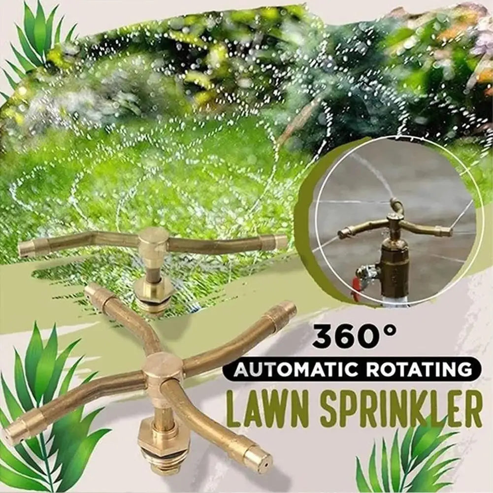 2/3/4 Arm Automatic Rotary Sprayer 360 Degree Rotation Brass Lawn Irrigation Sprinkler Heads Garden Accessories Watering Nozzle