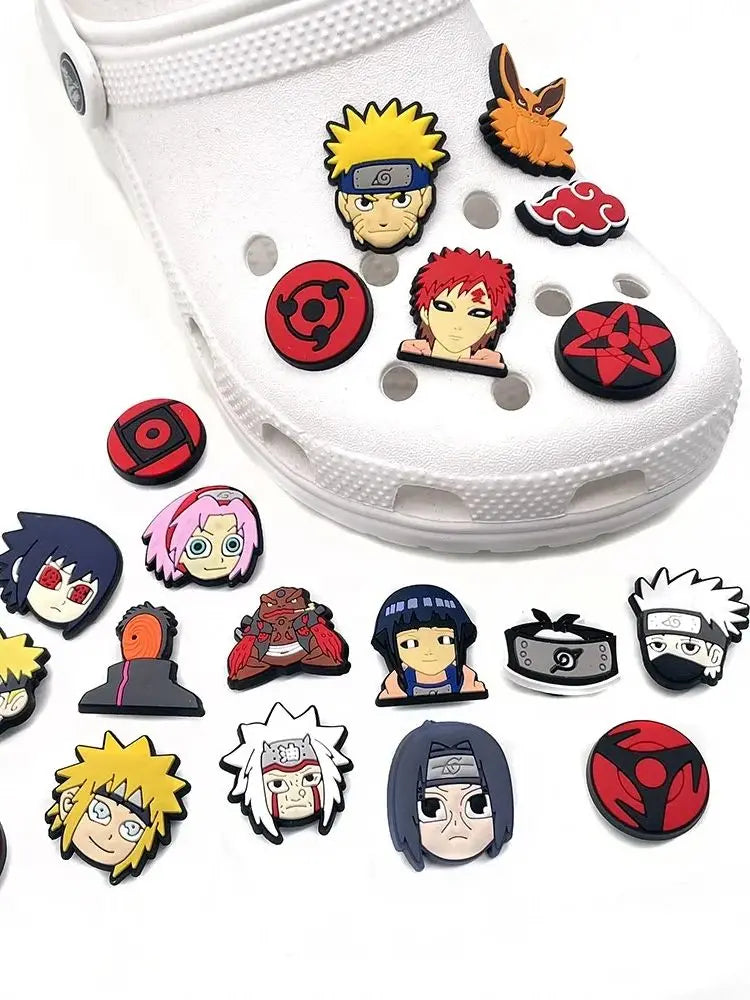 Naruto series PVC charming shoes accessories garden shoes clogs sandals DIY decoration birthday party gifts