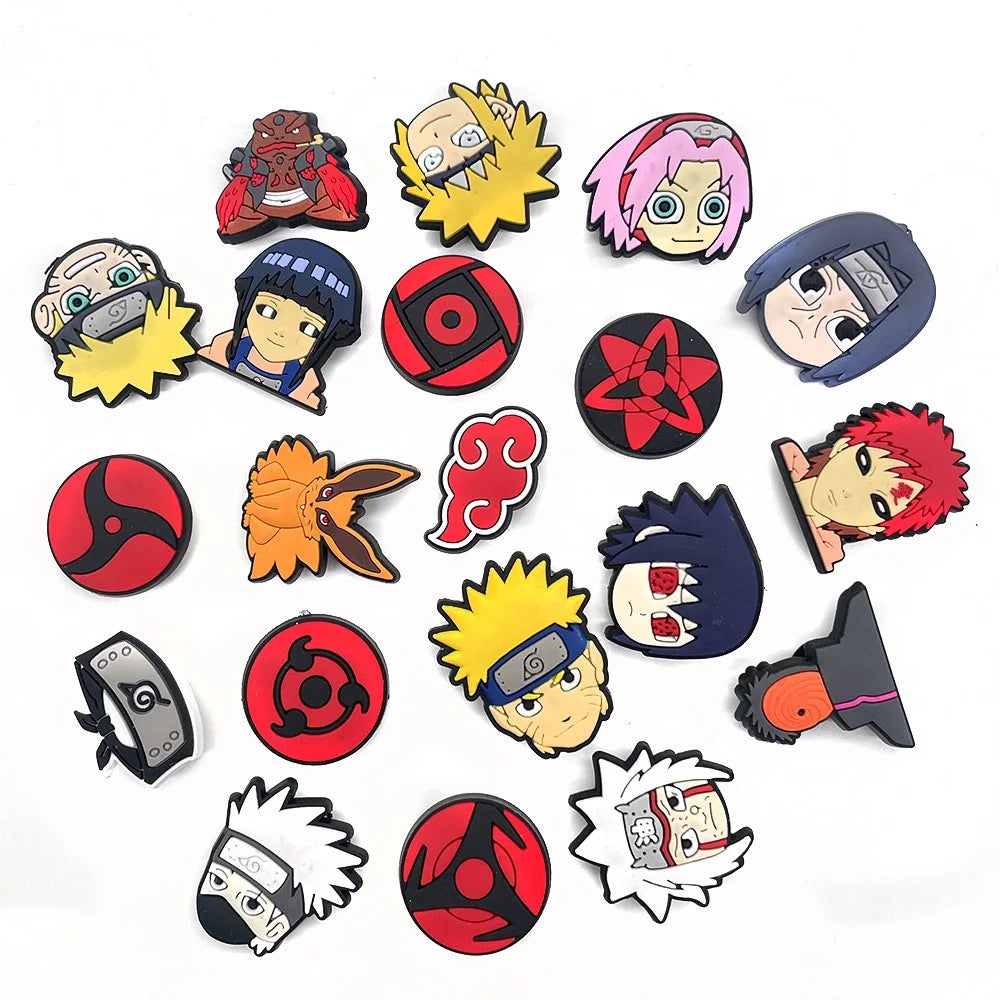 Naruto series PVC charming shoes accessories garden shoes clogs sandals DIY decoration birthday party gifts