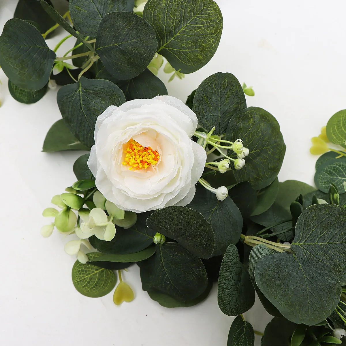1.8m Artificial Flowers Eucalyptus Garland Greenery Fake Hanging Vines for Weddings Home Garden Outdoor Garden Arch Wall Decor