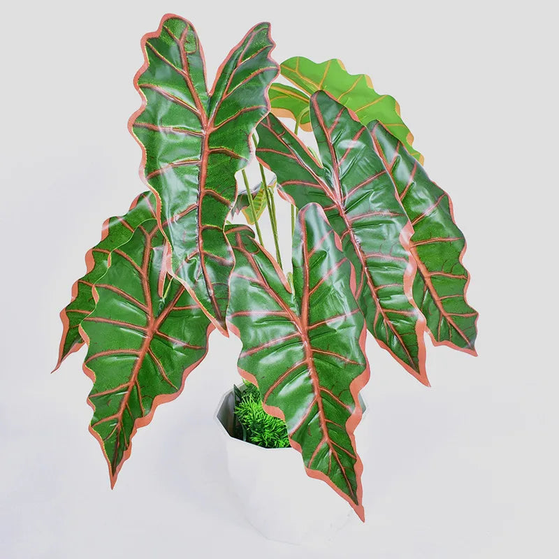 Artificial Green Fake Tree 73cm 9Fork  Indoor Tropical Plants Plastic Palm Tree Potted Living Room New Year Product Home Decor