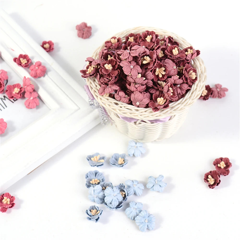 10/20Pcs Artificial Flower Silk Rose Mini Flowers For Wedding Decorations DIY Wreath Headdress Accessories Clip Art Fake Flower