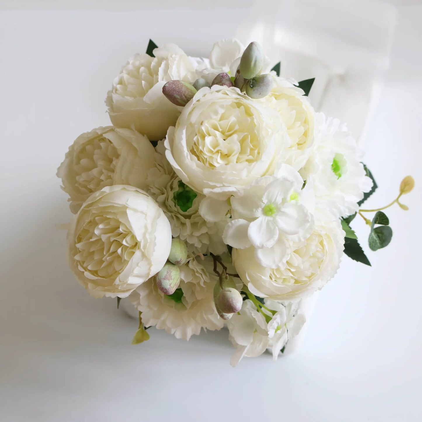 30cm Rose Pink Silk Peony Artificial Flowers Bouquet 5 Big Head an Bud Cheap Fake Flowers for Home Wedding Decoration indoo