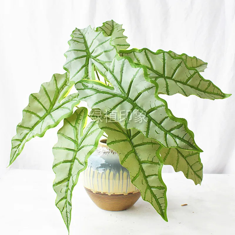 Artificial Green Fake Tree 73cm 9Fork  Indoor Tropical Plants Plastic Palm Tree Potted Living Room New Year Product Home Decor